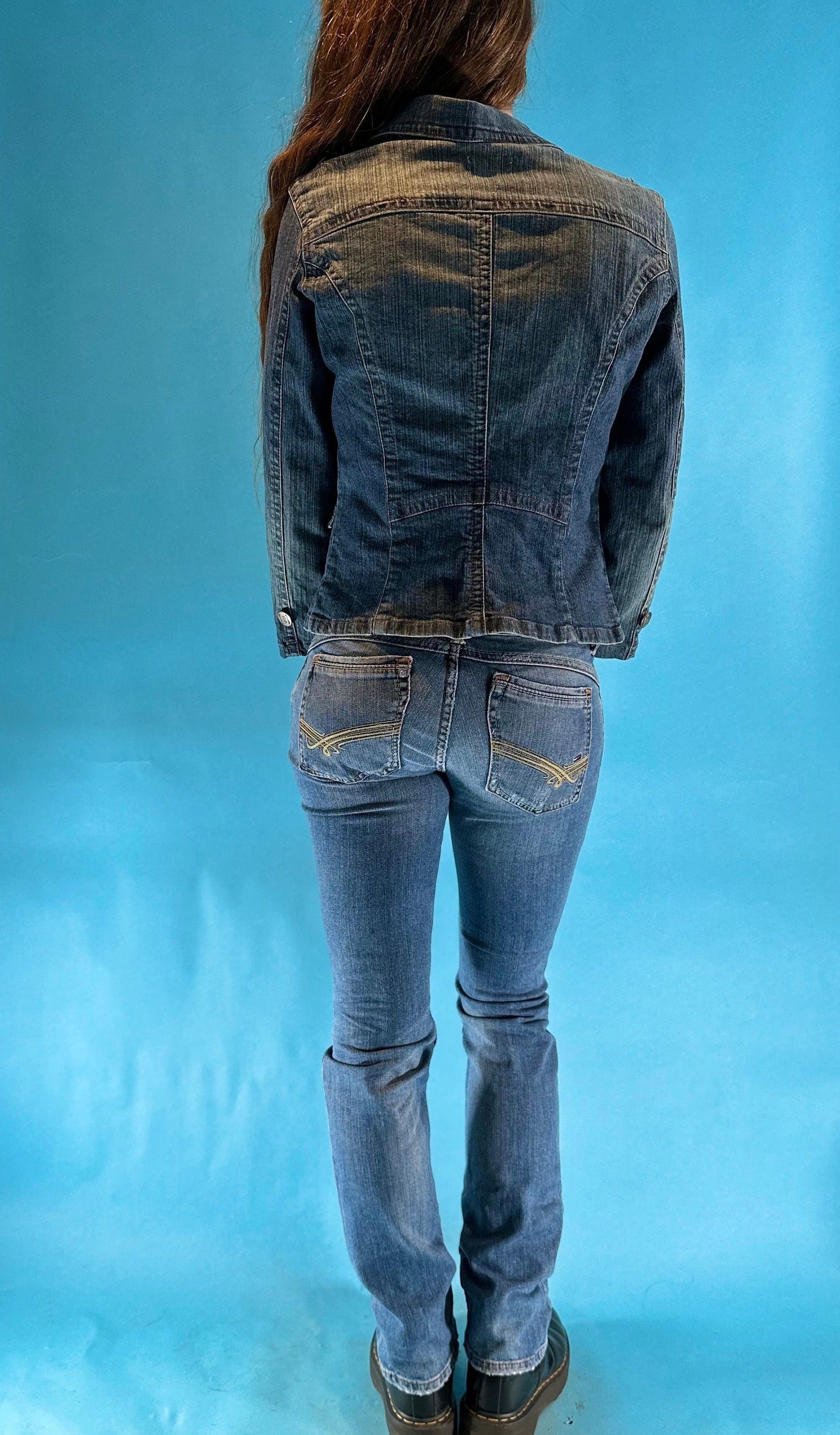 Vintage Y2K Slim Fit Low Rise Hilfiger Washed Denim Jeans.