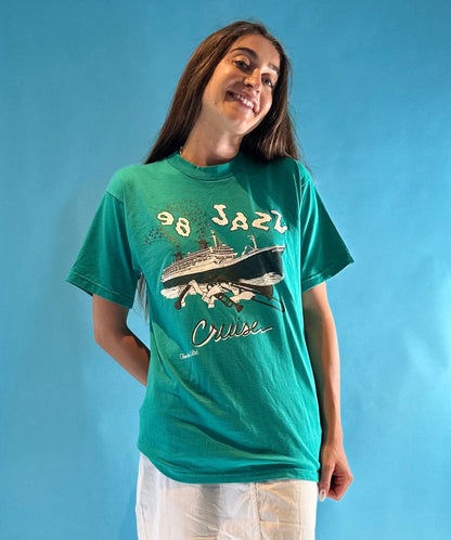 98 Jazz Cruise Blue Graphic Tee T-shirt S M