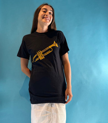 Arturo Sandover Black Trumpet Graphic Tee T-shirt S M