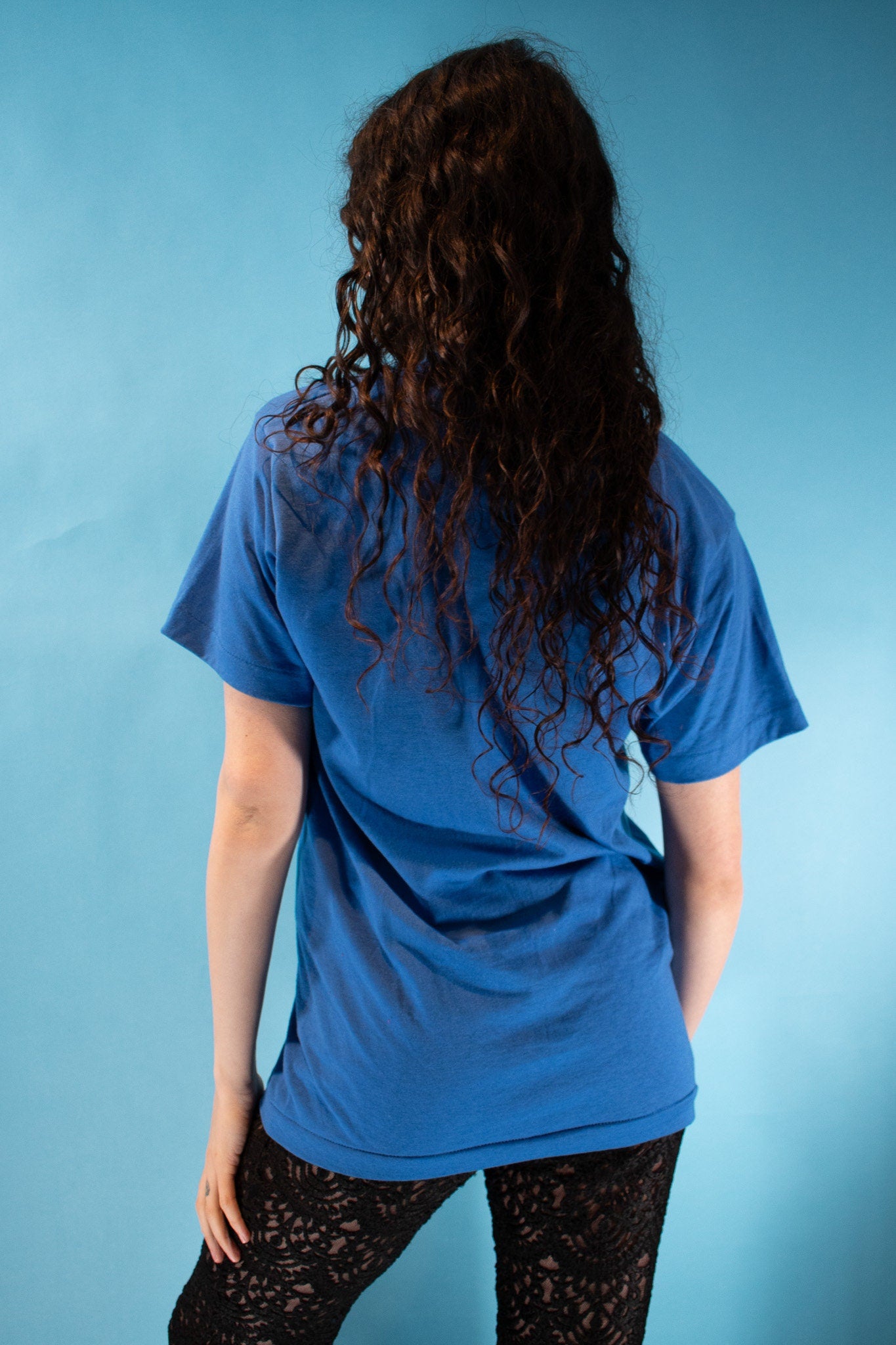 Vintage Graphic Printed New Orleans Jazz T-Shirt in Blue.