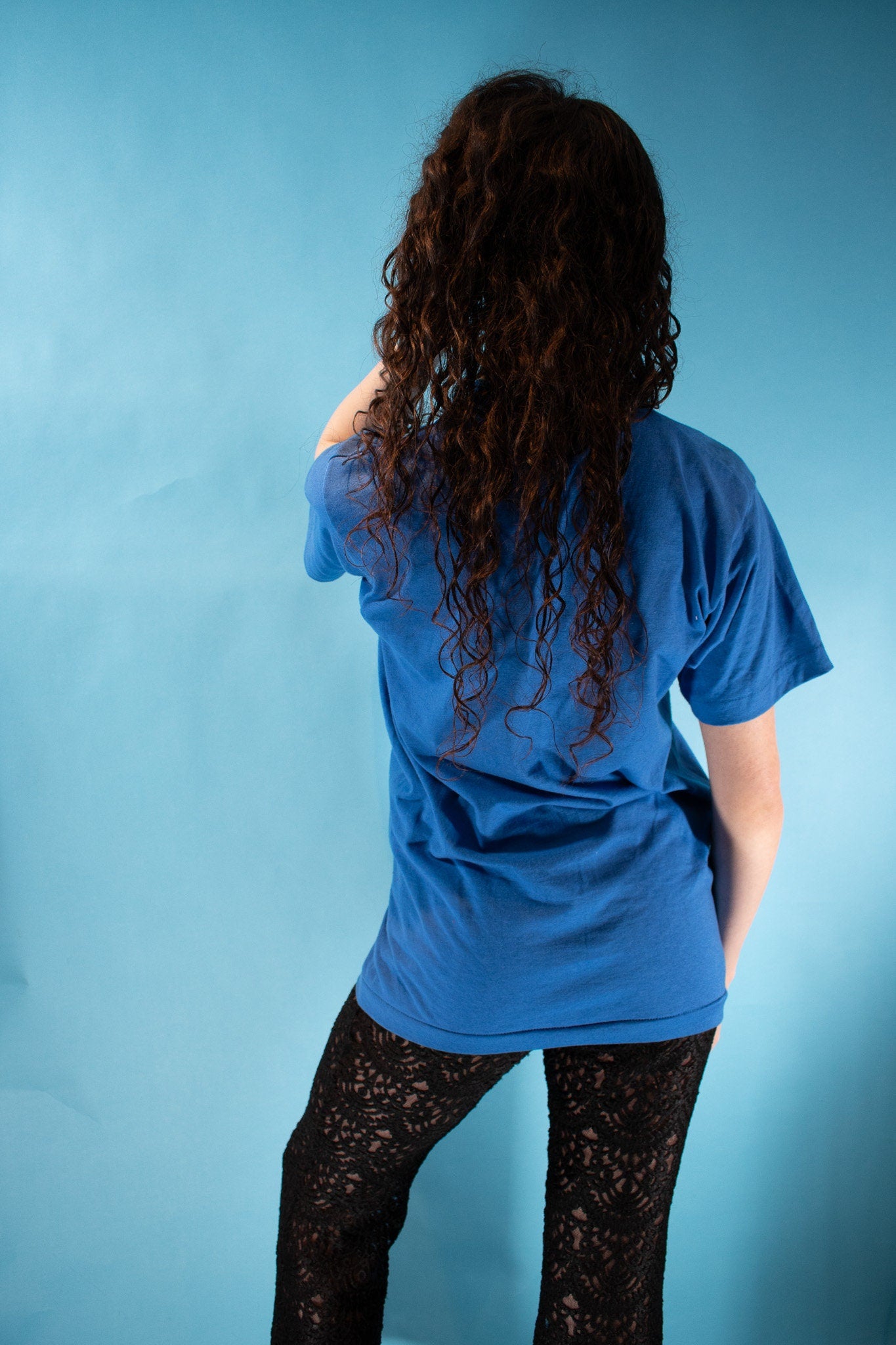 Vintage Graphic Printed New Orleans Jazz T-Shirt in Blue.